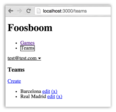Our routes now appear active when selected. But only for 'teams'.