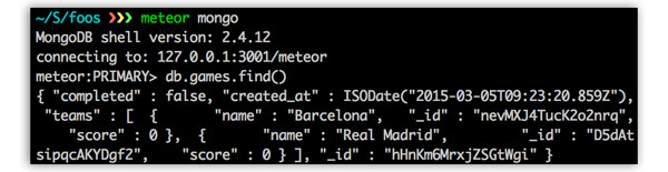 Using the Mongo console