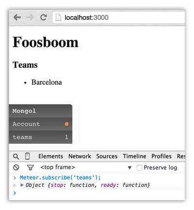 Only one team is now being published\label