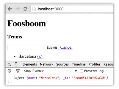 The console log shows us our context data\label